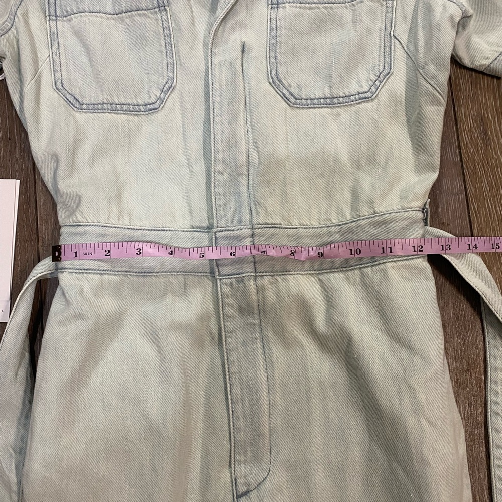Boyish “The Jesse” Short Sleeve Utility Jumpsuit - Light Wash Denim | XS - Picture 10 of 11